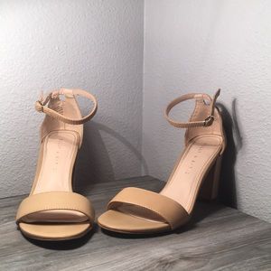 nude strap heels
